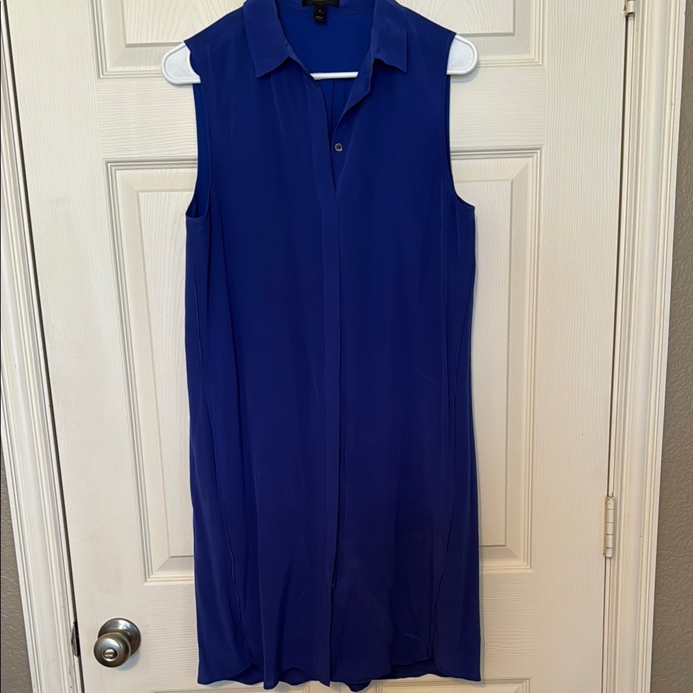 J.Crew Silk Sleeveless Blue Dress